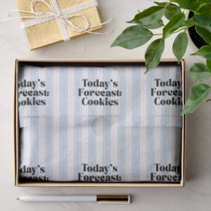 Papier Mousseline Prévisions d'aujourd'hui : Cookies Bleu et blanc
