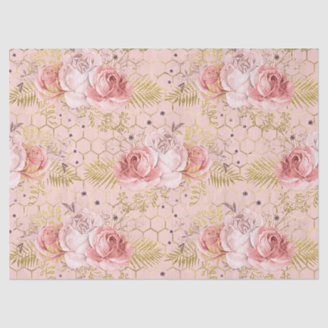 Papier Mousseline Princess Bee Series Design 7 Tissu Paper (Recto)