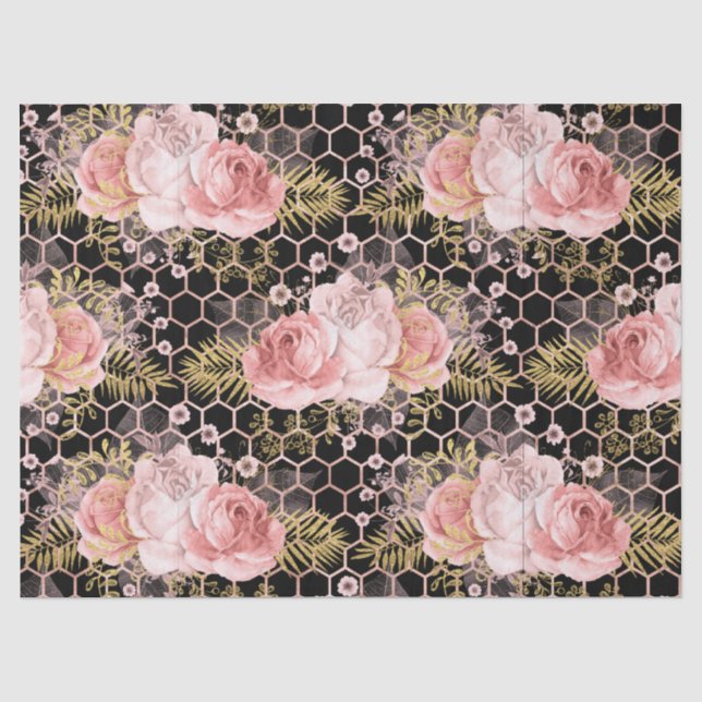 Papier Mousseline Princess Bee Series Design 8 Tissu Paper (Recto)