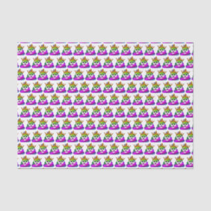 Papier Mousseline Princesse Couronne arc-en-ciel Emoji Poop