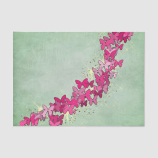 Papier Mousseline Princesse rose de papillon