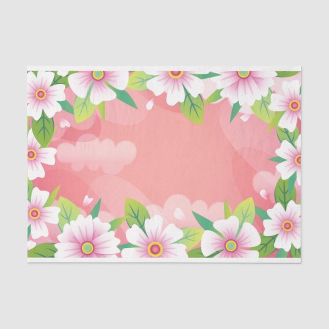 Papier Mousseline Printemps Floral Design Series 19 (Recto)
