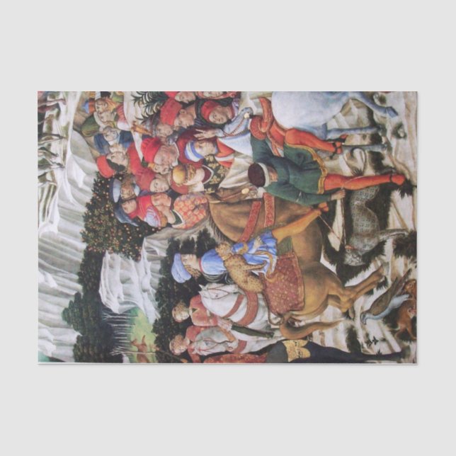 Papier Mousseline Procession de Magus Melchior / Cheval Riders (Recto)