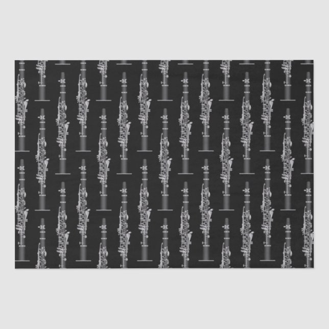 Papier Mousseline Professeur de musique Clarinet (Recto)