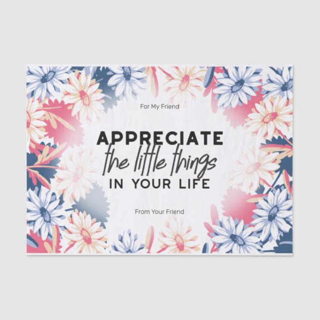 Papier Mousseline Profitez des petites citations (Recto)