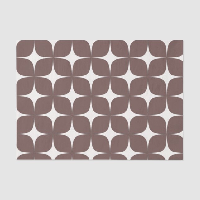 Papier Mousseline Profonde Bourgogne Mi-Siècle Moderne Elégant Boho (Recto)