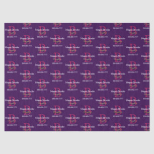 Papier Mousseline Promo Entreprise, Nom, Monogramme & Titre sur Viol