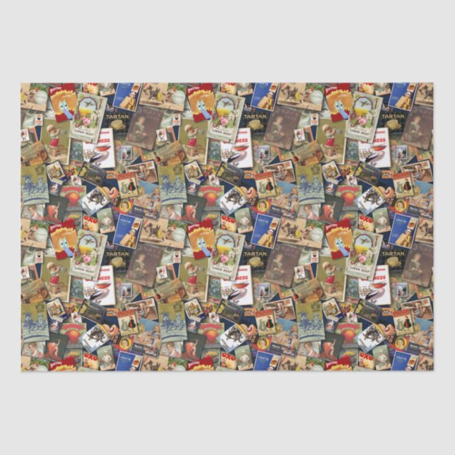 Papier Mousseline Publicité vintage (Recto)