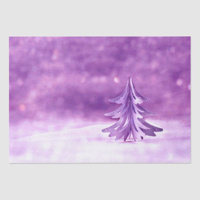 Papier Mousseline Purple Christmas Winter Wonderland (Recto)