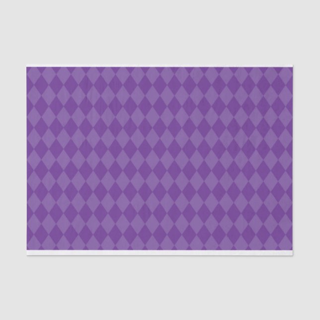 PAPIER MOUSSELINE PURPLE DIAMOND MARDI GRAS MOTIF (Recto)