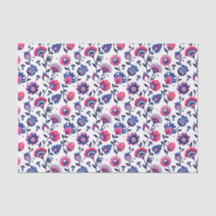 Papier Mousseline Purple et bleu Folklore Wycinanki