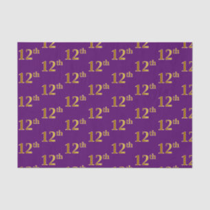 Papier Mousseline Purple, Faux Gold 12e (douzième) événement