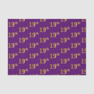 Papier Mousseline Purple, Faux Gold 19th (dix-neuvième) Event