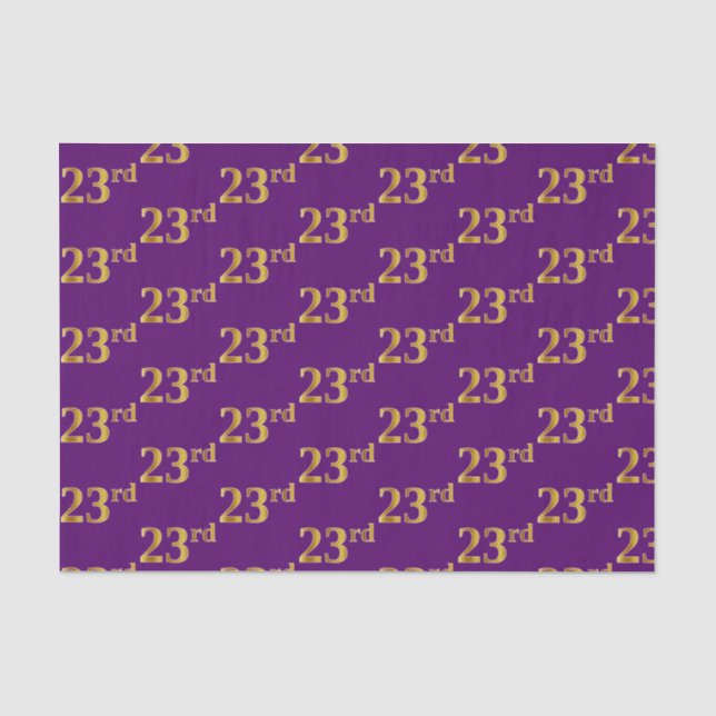 Papier Mousseline Purple, Faux Gold 23e (Vingt-troisième) (Recto)