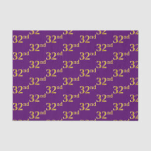 Papier Mousseline Purple, Faux Gold 32e (Trente-Deuxième) Événement