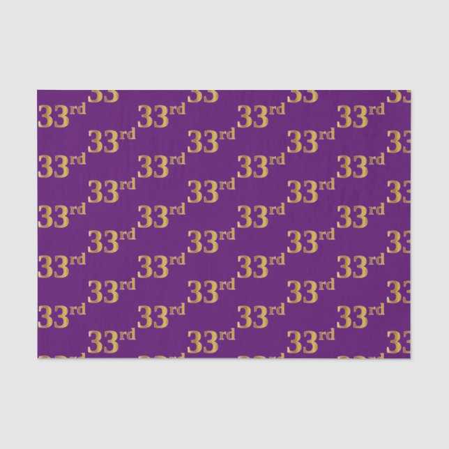 Papier Mousseline Purple, Faux Gold 33e (Trente-Troisième) Événement (Recto)