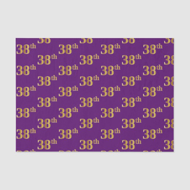 Papier Mousseline Purple, Faux Gold 38e (Trente-Huitième) (Recto)