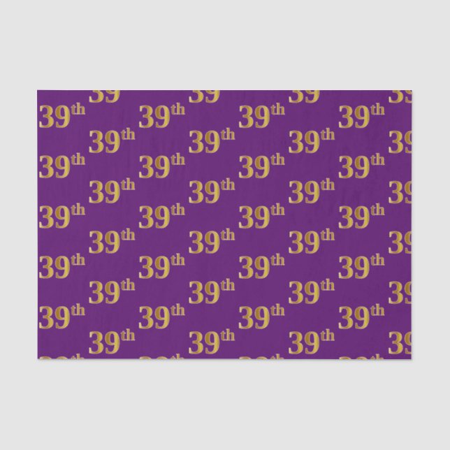 Papier Mousseline Purple, Faux Gold 39e (Trente-Neuvième) Événement (Recto)