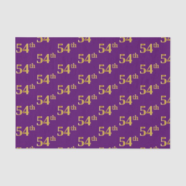 Papier Mousseline Purple, Faux Gold 54e (Cinquante-quatrième) Événem (Recto)