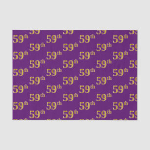 Papier Mousseline Purple, Faux Gold 59th (Cinquante-Neuvième) Event