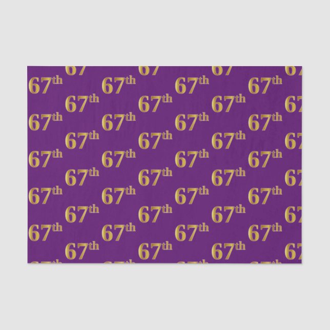 Papier Mousseline Purple, Faux Gold 67e (Soixante-Septième) Événemen (Recto)