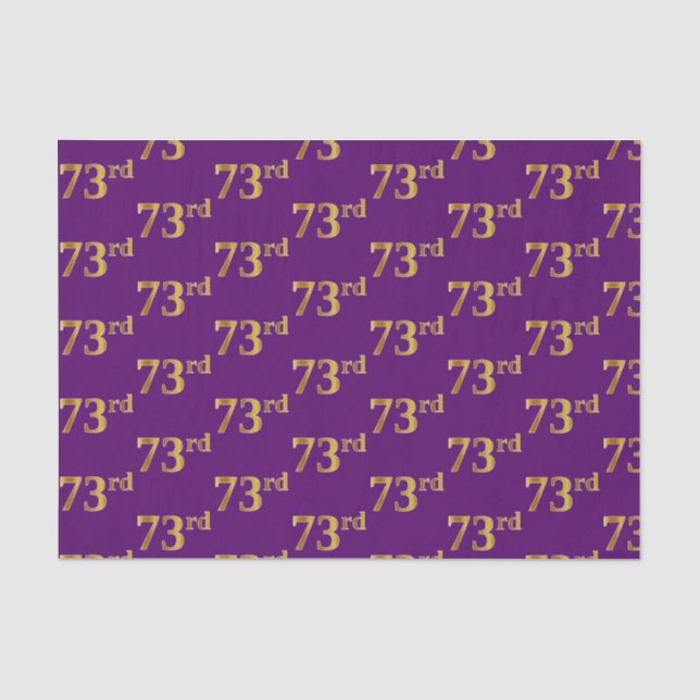 Papier Mousseline Purple, Faux Gold 73e (Soixante-treizième) Événeme (Recto)