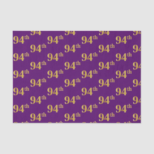 Papier Mousseline Purple, Faux Gold 94e (Quatre-vingt-quatorzième) (Recto)