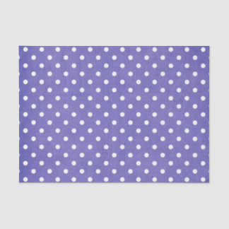 PAPIER MOUSSELINE PURPLE & POIS BLANCS