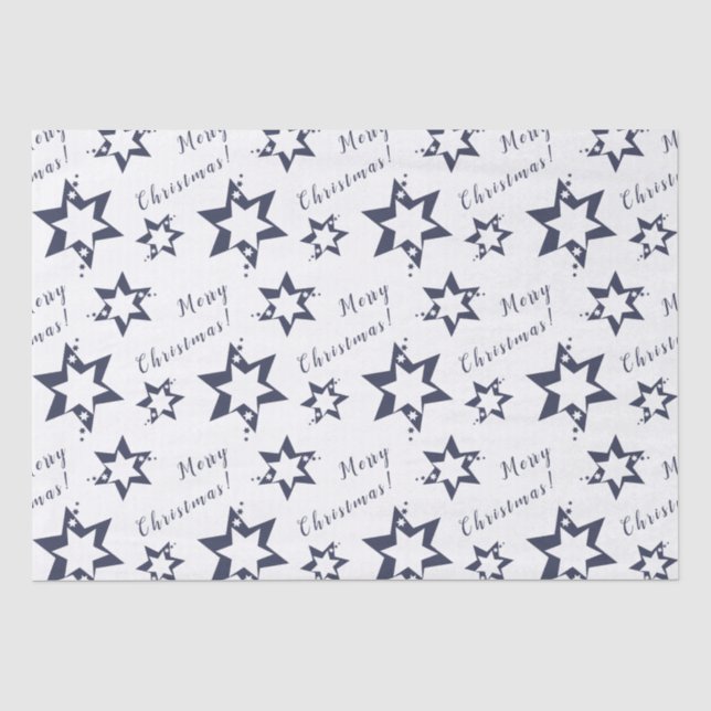 Papier Mousseline Purple Stary - Joyeux Noël personnalisable (Recto)