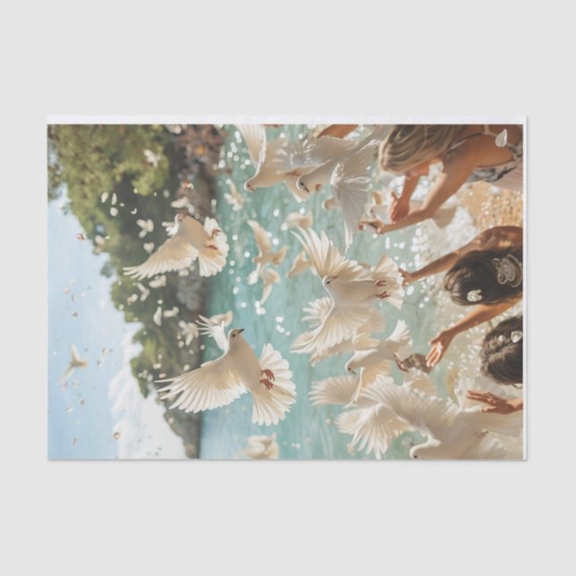 Papier Mousseline Quand les colombes volent4 (Recto)