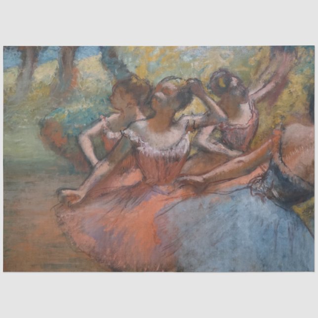 Papier Mousseline Quatre Ballerinas sur scène (Ballet) (par Edgar De (Recto)