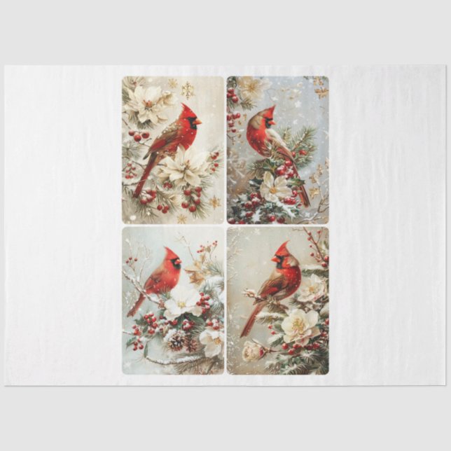Papier Mousseline Quatre cardinaux carrés (Recto)