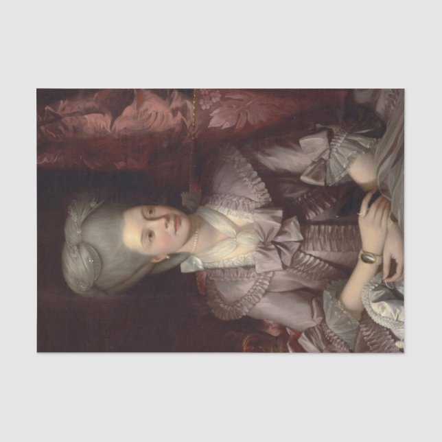 Papier Mousseline Queen Charlotte (1777) par Benjamin West (Recto)