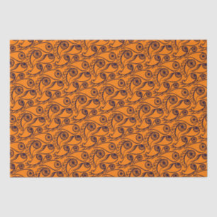 Papier Mousseline Quirky Paisley Eye Motif Déplaisant Funny Hallowee