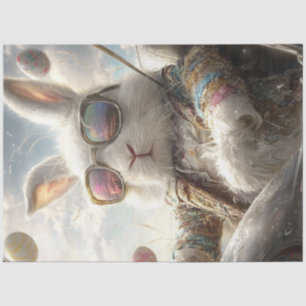 Papier Mousseline Rabbit Découpage habillé pour la chasse aux oeufs
