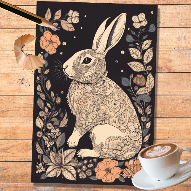 Papier Mousseline Rabbit en ligne Art 3 Découpage papier (Créateur téléchargé)