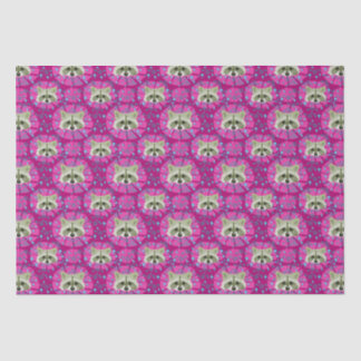 Papier Mousseline raccoon_gris et rose