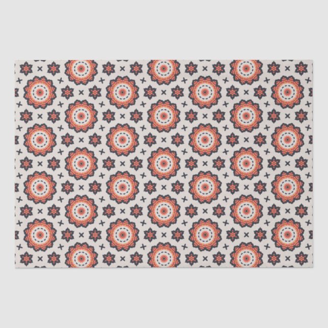 Papier Mousseline Radiation florale Boho (Recto)