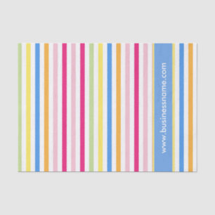 Papier Mousseline Rainbow Candy Strips Custom Company Text