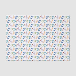Papier Mousseline Rainbow Music Notes Tissue Paper