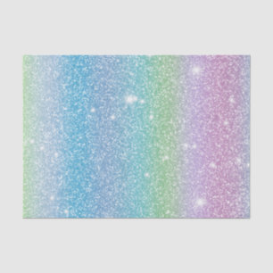 Papier Mousseline Rainbow Parties scintillant Look Pastels
