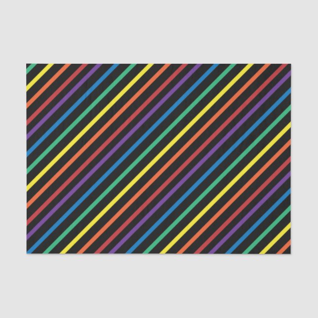 Papier Mousseline Rainbow Pride Valentine Tissue Paper (Recto)