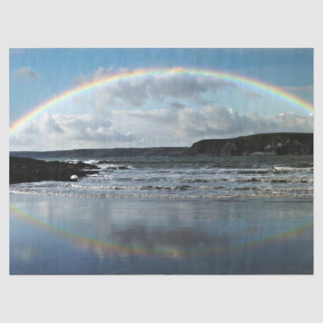 Papier Mousseline Rainbow Seaside 20x30 papier de découpage (Recto)