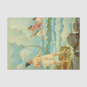 Papier Mousseline Rama vainc la mer par Raja Ravi Varma