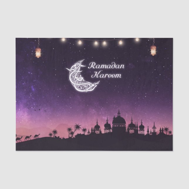 Papier Mousseline Ramadan Kareem (Recto)