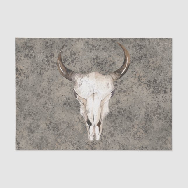 Papier Mousseline Ranch Rustique Sud-Ouest Tête Brown (Recto)