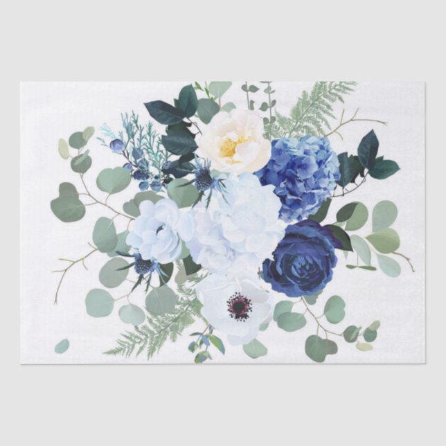 Papier Mousseline Ranunculus Anemone Hydrangea Rose arrière - plan b (Recto)