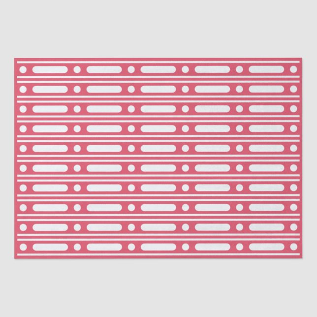 Papier Mousseline Raspberry Bone Inlay Dots Bordr Decoupage Paper (Recto)
