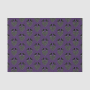 Papier Mousseline Ravens gothiques et Coeur noir