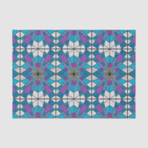 Papier Mousseline Rayon en verre de teint bleu et violet